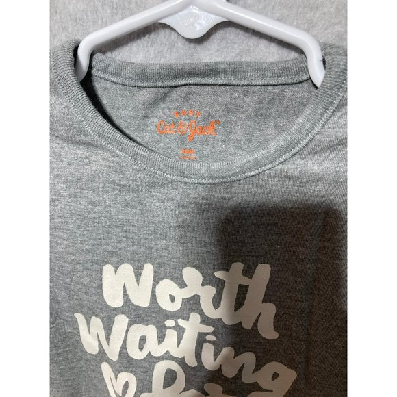 Cat and Jack Baby Girl 24 m 2pk Adaptive Rompers 'Worth Waiting For' Pink Gray - Picture 7 of 11